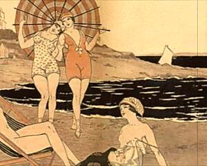 Vintage Erotic Illustration From Retro Cartoon Anime Hentai Collection