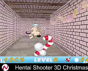3D animated Christmas party with big-boobed women and monster men