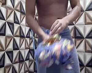 in this gay femdom video, the guy's loose and naked, ready for some fetish fucking