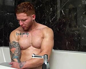 Fit hunk Sage gets ass railed during friend's shower