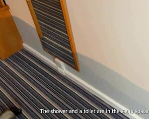 Hot Milf Stepmother Catches Me Spying In Shared Hotel Shower