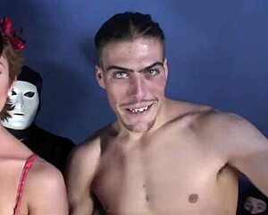 17 Guys Cum On Big Natural Tits In Blowbang Bukkake Facial.