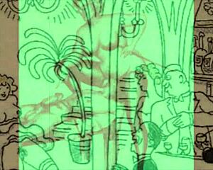 Vintage erotic illustration from retro anime hentai collection