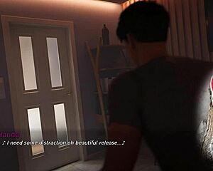 Oh wow, peeping on that sexy milf in the bath with big tits and ass!