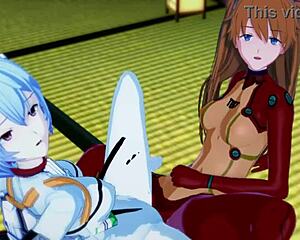 Asuka And Rei Synchronize Tight Juicy Pussies
