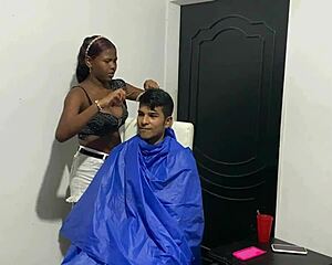 Latina gets hard fucking from stylist after haircut