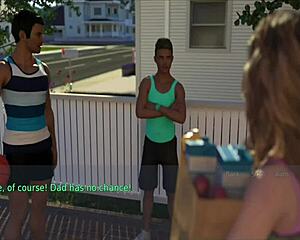 A wife and stepmother in cartoon anime hentai