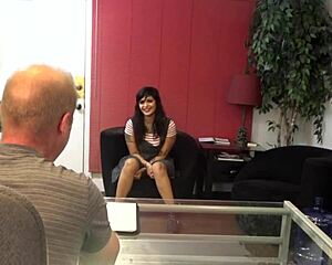 angie is in this hot casting interview, showing off her tattoos and getting sexy 😏