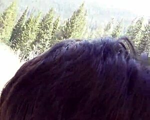 Petite Latina Sucks Huge Cock and Swallows Cum by Riverfront.