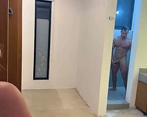 Dezii Gonzalez caught in shower with huge bodybuilder.