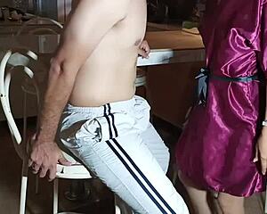 Stepmother Acts Like a Whore, Leading Me to the Red Room for Rough Fucking.