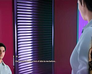 Beautiful woman with great assets gets undressed in the changing room