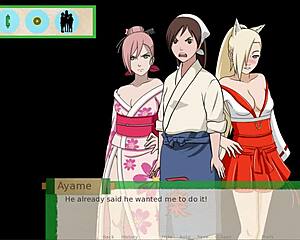 jikage rising arc 2: busty ninja trio banged hard