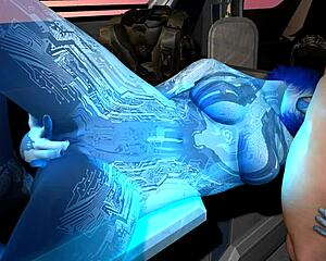 Cortana’s oral skills on Master Chief in 3D adult animation