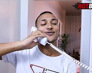 Young Twink Shares Chubby Ass With Black Partner