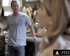 desperate petite babysitter jane wilde caught, will she keep quiet?