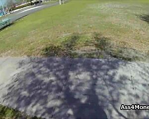 A hardcore outdoor sex with a perky teen for a thousand dollars