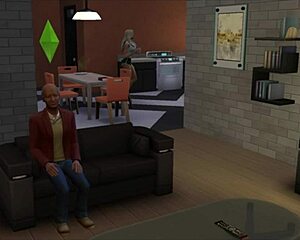 Grandfather visits the bride during wedding preparations