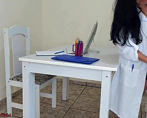 Dr. Jennyfer cures an erection problem during the examination