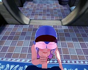 Sakura Swallows Cum Then Gets POV Fucked Doggystyle Against The Wall In Naruto Hentai