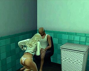 Grandfather visits the bride during wedding preparations