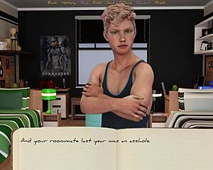 Вързана за колеж 01 - Запознаване с новия гей съквартирант в тесен костюм