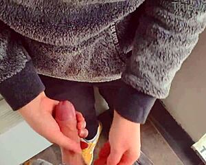 Homemade video of cum in panties after intensive rubbing.