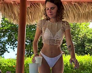 YOUTUBE SHOW STRIP GAME BEER PONG WITH MINI BIKINI BEAUTY