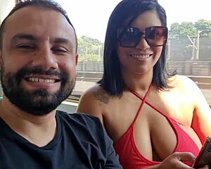 Tattooed tits and bukkake frenzy in amateur casting session