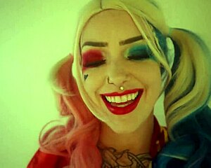 Harley Quinn's pink pussy gets destroyed by the Joker
