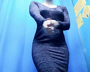 real russian milf changes clothes in dressing room