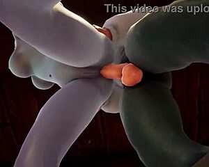 elf fucks night elf with blindfold in kitchen warcraft parody