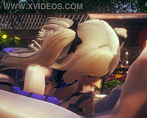 genshin impact hentai pov fischl blowjob cumshot in cosplay