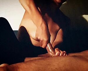 Beautiful woman with the most passionate massage with a sensual hand job