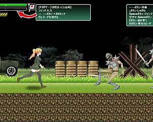 Hentai game features cute blonde girl in military action