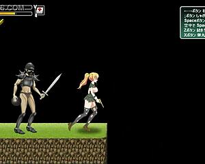Hentai game features cute blonde girl in military action