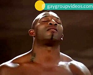 Check out this interracial gay orgy with strippers ripping clothes