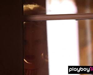 classy carissa white gets nude in sexy black stockings