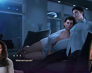 busty milf sucks huge cock in apocalust 1 scene.