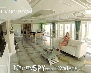 Nannyspy Swallows Words While Fucking To Keep Job.