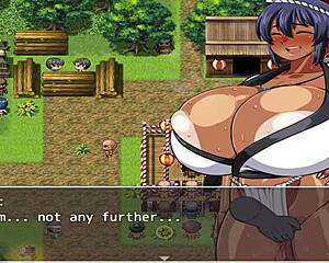 natsuki-chan jerks big cock in hentai game