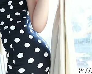 stunning nymph performs blowjob and enjoys rough sex