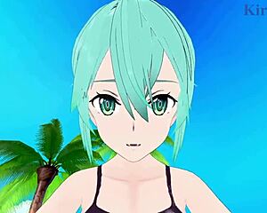 Asuna Yuuki and Sinon Shino in Intense Hentai Sex