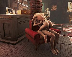 fallout 4 brunette gets public fucked in diamond city.