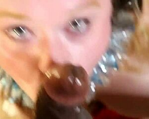 Christmas Time Face Fucking Santa's Little 18+ Whore