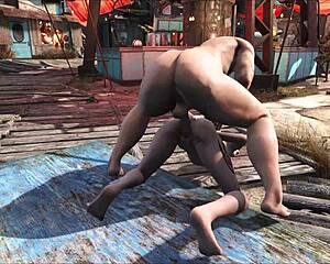 fallout 4 brunette gets public fucked in diamond city.