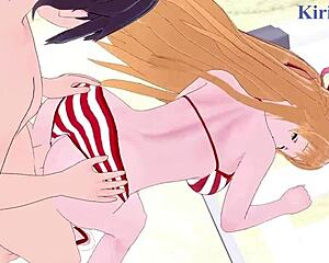 Asuna and Yuuki's intense encounter in sword art online