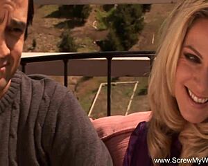 Big Tits Blonde Wife Goes Wild in Swinger Group Action