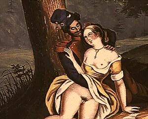 Vintage erotic illustration from antique collection