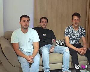 Nelia Estrada milks cocks dry in threesome.